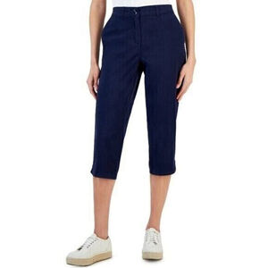 Karen Scott Women's Navy Blue Comfort Waist Capri Pants NWT